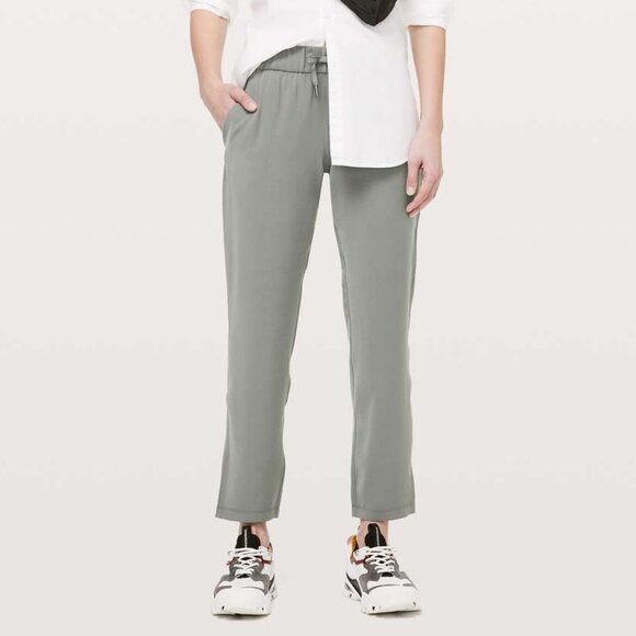 lululemon athletica Pants - Lululemon Women's On the Fly 7/8 Pant *Woven - Grey Sage